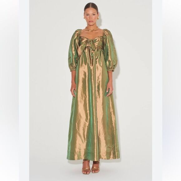 Ainsley Dress Gold - Hansen & Gretel